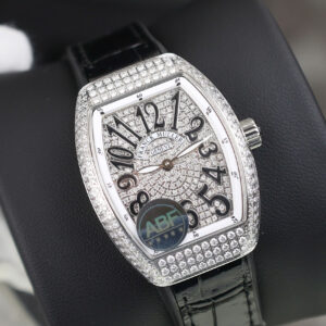 Đồng Hồ Franck Muller V32 Đính Full Kim Cương Nhân Tạo Moissanite Xưởng ABF 36mm (5)
