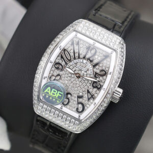 Đồng Hồ Franck Muller V32 Đính Full Kim Cương Nhân Tạo Moissanite Xưởng ABF 36mm (5)