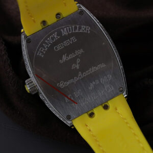 Đồng Hồ Franck Muller V32 Nữ Đính Full Đá Dây Cao Su Màu Vàng Nhà Máy ABF m (11)