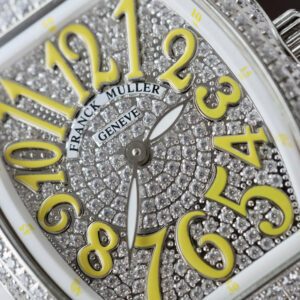 Đồng Hồ Franck Muller V32 Nữ Đính Full Đá Dây Cao Su Màu Vàng Nhà Máy ABF m (11)