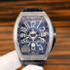 Đồng Hồ Franck Muller V45 Replica Nam Đính Đá Màu Xanh Dương Nhà Máy ABF 45mm (8)
