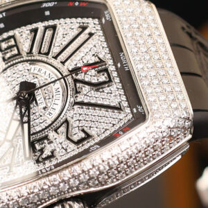 Đồng Hồ Franck Muller V45 Replica Nam Đính Full Đá Màu Đen Nhà Máy ABF 45mm (6)