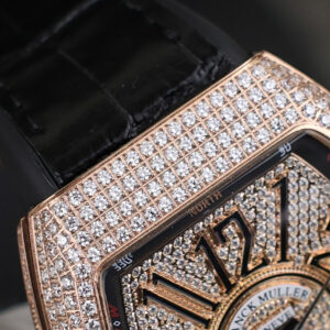 Đồng Hồ Franck Muller V45 Replica Nam Đính Full Đá Màu Vàng Hồng Nhà Máy ABF 45mm (7)