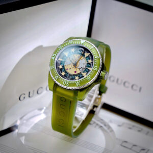 Đồng Hồ Gucci Diver Cơ Lộ Máy Automatic Nam Dây Cao Su Màu Xanh Lá 40mm (6)