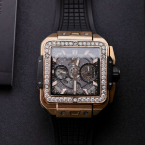 Đồng Hồ Hublot Big Bang Unico King Gold Đính Moissanite Replica Nhà Máy BBF 42mm (2)