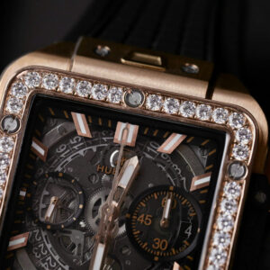 Đồng Hồ Hublot Big Bang Unico King Gold Đính Moissanite Replica Nhà Máy BBF 42mm (2)