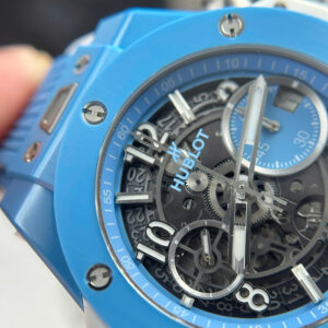 Đồng Hồ Hublot Big Bang Unico Sky Blue Replica Vỏ Gốm Xanh Nhà Máy BBF 42mm (10)