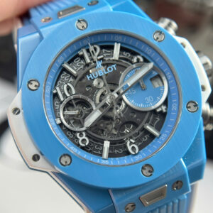 Đồng Hồ Hublot Big Bang Unico Sky Blue Replica Vỏ Gốm Xanh Nhà Máy BBF 42mm (10)