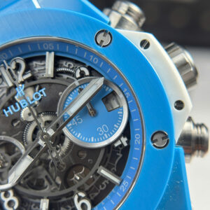 Đồng Hồ Hublot Big Bang Unico Sky Blue Replica Vỏ Gốm Xanh Nhà Máy BBF 42mm (10)