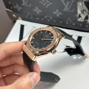 Đồng Hồ Hublot Classic Fusion King Gold Màu Đen Replica 11 Xưởng JJF 42mm (1)