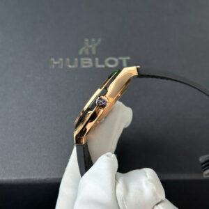 Đồng Hồ Hublot Classic Fusion King Gold Rep 11 Cao Cấp Mặt Số Xám Nhà Máy JJF 38mm (1)