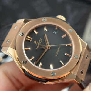 Đồng Hồ Hublot Classic Fusion King Gold Replica Cao Cấp Mặt Số Đen Nhà Máy JJF 38mm (1)