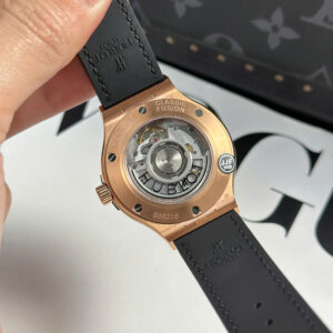 Đồng Hồ Hublot Classic Fusion King Gold Replica Cao Cấp Mặt Số Đen Nhà Máy JJF 38mm (1)