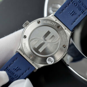 Đồng Hồ Hublot Classic Fusion Titanium Màu Xanh Blue Replica Nữ Nhà Máy HB 33mm (1)