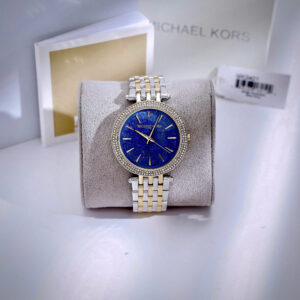 Đồng Hồ Michael Kors Darci Nữ Đính Đá Mặt Xanh Dương Dây Kim Loại Like Auth 38mm (2)