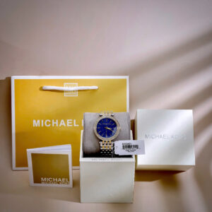Đồng Hồ Michael Kors Darci Nữ Đính Đá Mặt Xanh Dương Dây Kim Loại Like Auth 38mm (2)