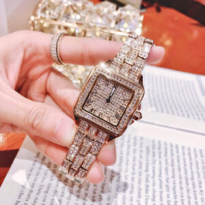 Đồng Hồ Nữ Davena 61151 Rose Gold Mặt Vuông Chính Hãng 36mm (1)