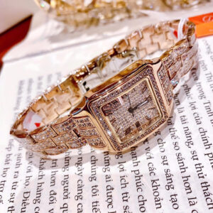 Đồng Hồ Nữ Davena 61151 Rose Gold Mặt Vuông Chính Hãng 36mm (1)