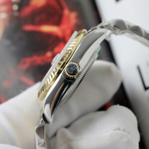 Đồng Hồ Nữ Rolex DateJust Replica Cao Cấp Mặt Xanh Lá Số La Mã Máy Thuỵ Sỹ 31mm (8)