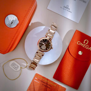 Đồng Hồ Omega Lady Nữ Máy Cơ Nhật Fake Cao Cấp Dây Kim Loại 34mm (10)