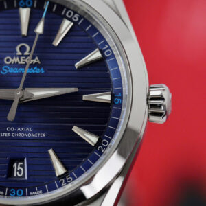 Đồng Hồ Omega Seamster Aqua Terra Nam DÂy Cao Su Màu Xanh Rep 11 Xưởng VS 41mm (1)
