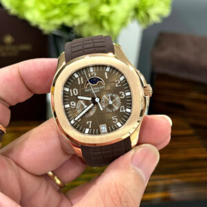 Đồng Hồ Patek Philippe Aquanaut 5261R Replica 1 1 Dây Cao Su Màu Nâu 40mm (3)