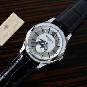 Đồng Hồ Patek Philippe Complications 5205G Replica 11 Mặt Trắng Dây Đen 40mm (1)