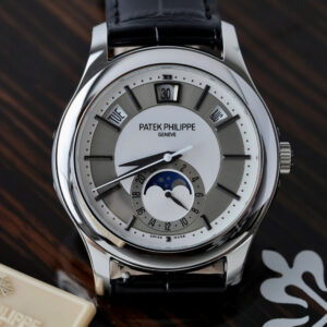 Đồng Hồ Patek Philippe Complications 5205G Replica 11 Mặt Trắng Dây Đen 40mm (1)