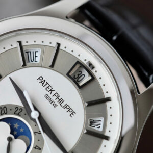 Đồng Hồ Patek Philippe Complications 5205G Replica 11 Mặt Trắng Dây Đen 40mm (1)