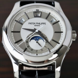 Đồng Hồ Patek Philippe Complications 5205G Replica 11 Mặt Trắng Dây Đen 40mm (1)
