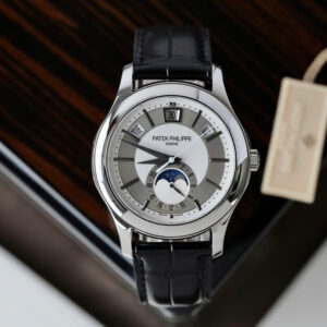 Đồng Hồ Patek Philippe Complications 5205G Replica 11 Mặt Trắng Dây Đen 40mm (1)