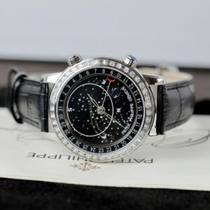 Đồng Hồ Patek Philippe Complications 6104G Nam Đính Đá Màu Đen Replica 44mm (9)