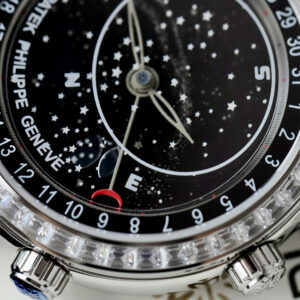 Đồng Hồ Patek Philippe Complications 6104G Nam Đính Đá Màu Đen Replica 44mm (9)