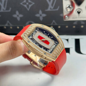Đồng Hồ Richard Mille RM07-01 Replica Cao Cấp Nhất Đính Đá Màu Đỏ Xưởng ZF36mm (1)