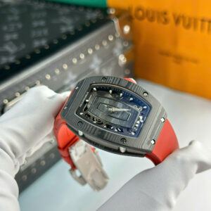 Đồng Hồ Richard Mille RM07-01 Replica Cao Cấp Nhất Vỏ Carbon Đen Nữ 32x42mm (1)