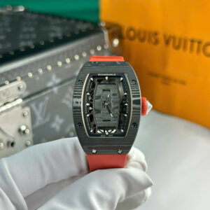 Đồng Hồ Richard Mille RM07-01 Replica Cao Cấp Nhất Vỏ Carbon Đen Nữ 32x42mm (1)