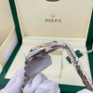 Đồng Hồ Rolex DateJust 126233 Bọc Vàng Thật Mặt Số Vàng Champagne Đính Đá Xưởng GM 36mm (1)