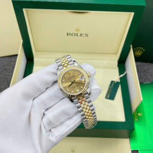 Đồng Hồ Rolex DateJust 278273 Bọc Vàng Thật Mặt Số Vàng Champagne Xưởng GM 31mm (1)