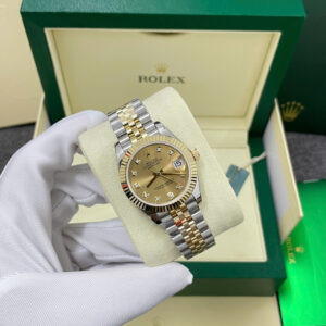 Đồng Hồ Rolex DateJust 278273 Bọc Vàng Thật Mặt Số Vàng Champagne Xưởng GM 31mm (1)