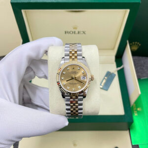 Đồng Hồ Rolex DateJust 278273 Bọc Vàng Thật Mặt Số Vàng Champagne Xưởng GM 31mm (1)