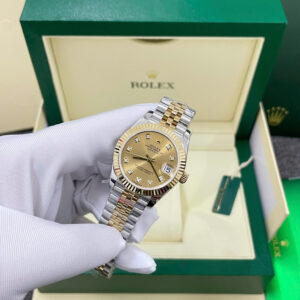 Đồng Hồ Rolex DateJust 278273 Bọc Vàng Thật Mặt Số Vàng Champagne Xưởng GM 31mm (1)