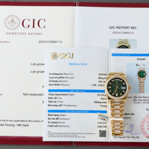 Đồng Hồ Rolex Day-Date 128348RBR Bọc Vàng Thật Đính Full Kim Cương Moissanite 36mm (10)