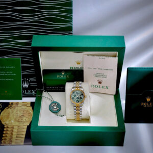 Đồng Hồ Rolex Fake Cao Cấp Nữ Mặt Hoa Lá Đính Đá Dây Jubilee Máy Pin 31mm (3)