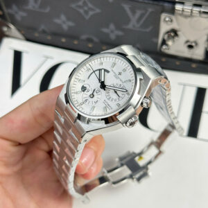 Đồng Hồ Vacheron Constantin Overseas Dual Time 47450 Rep 11 Dây Thép Trắng Xưởng 9F 42mm (7)