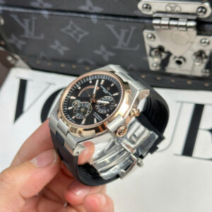 Đồng Hồ Vacheron Constantin Overseas Dual Time 47450 Rep 11 Mặt Đen Xưởng 9F 42mm (10)