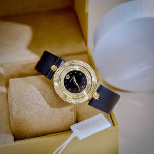 Đồng Hồ Versace Eon Mặt Xoay 360 Độ Nữ Dây Da Màu Đen Like Auth 30mm (6)