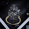 Đồng Hồ Versace Greca Logo Chronograph Like Auth Dây Kim Loại Màu Đen 43mm (3)