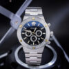 Đồng Hồ Versace Greca Logo Chronograph Like Auth Mặt Đen Dây Kim Loại 43mm (4)