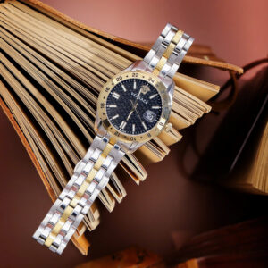 Đồng Hồ Versace Greca Time GMT Nam Siêu Cấp Mặt Đen Dây Kim Loại 41mm (11)