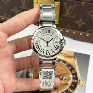 Đồng Hồ Cartier Ballon Bleu Replica Cao Cấp Mặt Số Trắng Dây Thép Nhà Máy AF 40mm (3)